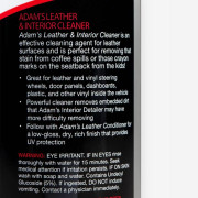 亞當皮革內飾清潔劑 Adam's Leather and Interior Cleaner  16oz/btl